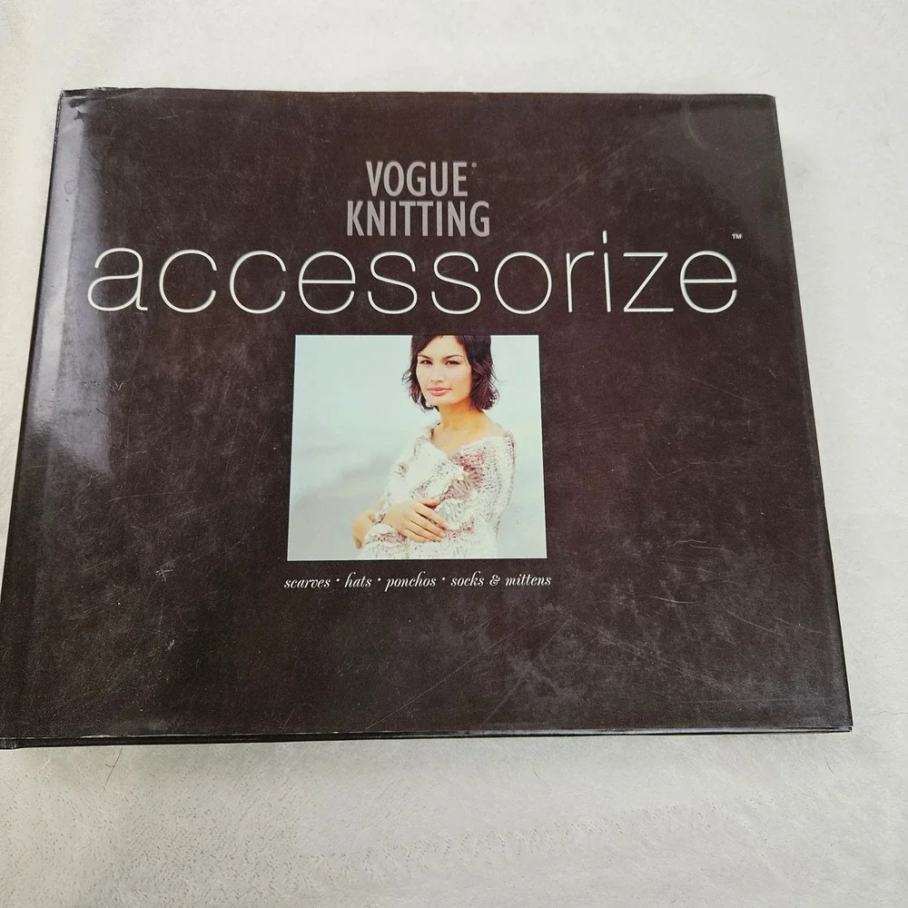 Vogue Knitting Accessorize Hardcover Pattern Book Scarves Hats Socks Mittens